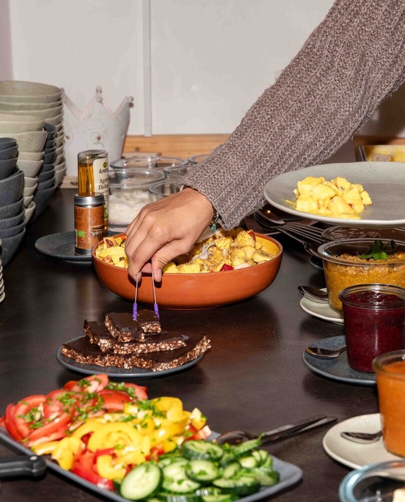 Vegetarisch-veganes Abendbuffet im Mountain Retreat Center