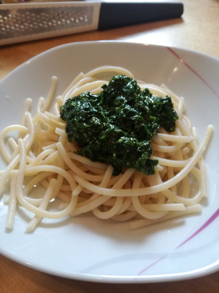 Spaghetti mit Bärlauch Pesto